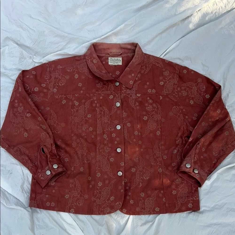 Cabela's Rust Paisley Button-Down Jacket - Picture 1 of 5